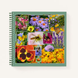 Cuaderno Collage de flores e insectos de belleza natural