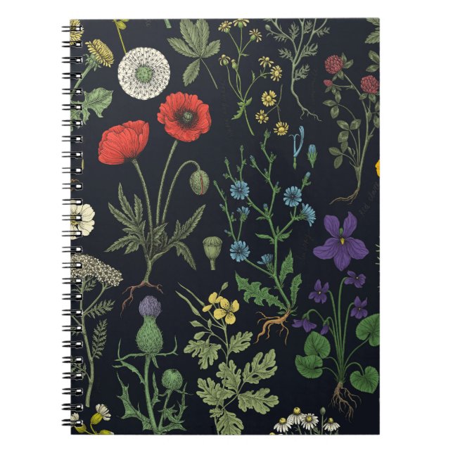 Cuaderno Collage de flores silvestres (Frente)