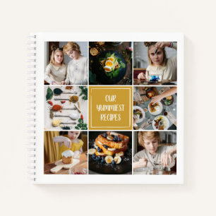 Cuaderno Collage de fotos Amarillo Mostaza 8 Recetas famili
