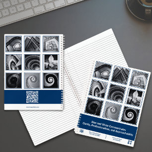 Cuaderno Collage de fotos Azul Blanco Pequeño Negocio