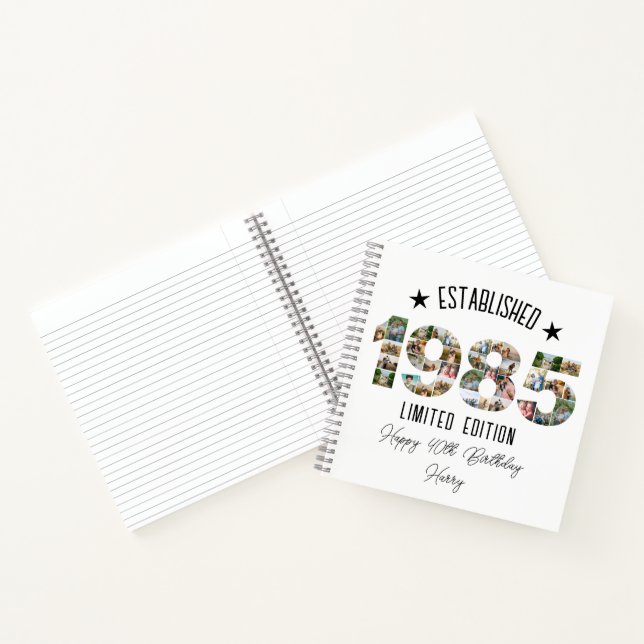 Cuaderno collage de fotos de 40 años fundado en 1985 (Interior)