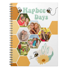 Cuaderno Collage de fotos de Honeycomb Cute Bumble Bee