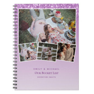 Cuaderno Collage de fotos de la lista BUCKET de parejas rec