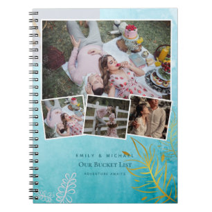 Cuaderno Collage de fotos de la lista BUCKET de parejas rec