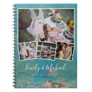 Cuaderno Collage de fotos de la lista BUCKET de parejas rec