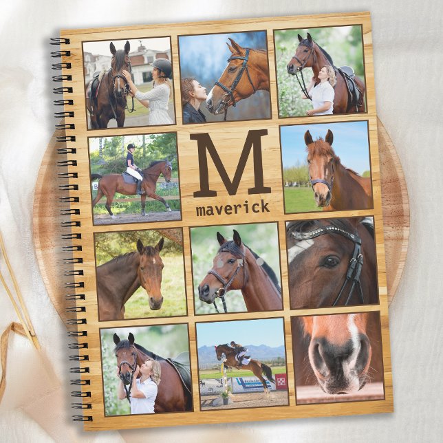 Cuaderno Collage de fotos de monograma de caballos rusos pe (Subido por el creador)