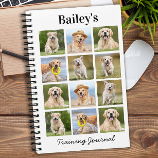 Cuaderno Collage de fotos de perro Mascota personalizado mo