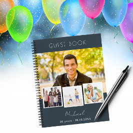 Cuaderno Collage de fotos en color gris característico del 