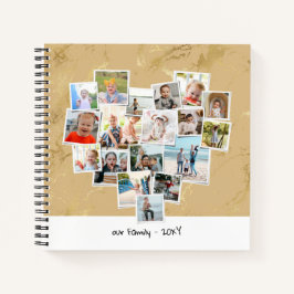 Cuaderno Collage de fotos en forma de corazón Hermoso diari