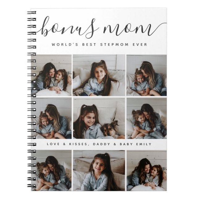 Cuaderno Collage de fotos eterno Día de la Madre de la mamá (Frente)