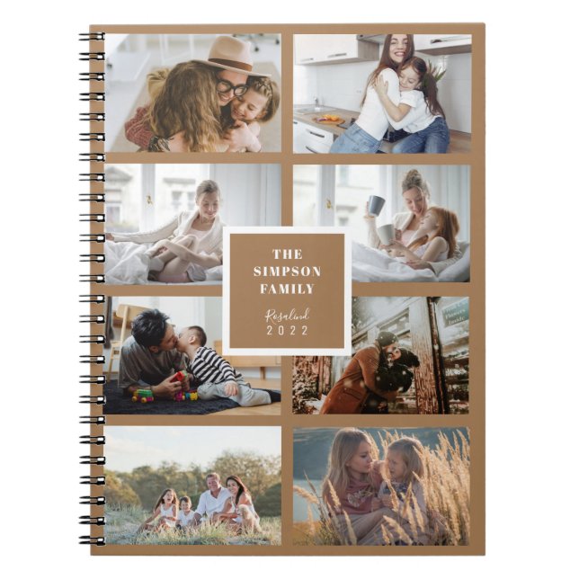 Cuaderno COLLAGE DE FOTOS familiar INSTA Marrón claro (Frente)