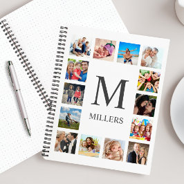 Cuaderno Collage de fotos familiar personalizado blanco per
