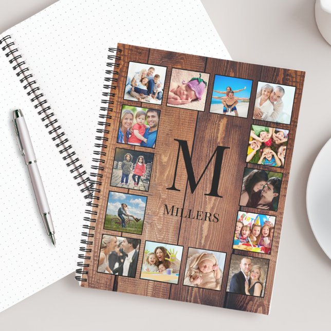 Cuaderno Collage de fotos familiar personalizado recuperó m (Subido por el creador)