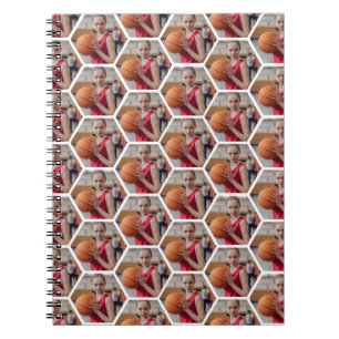 Cuaderno Collage de fotos hexagonales personalizadas Agrega
