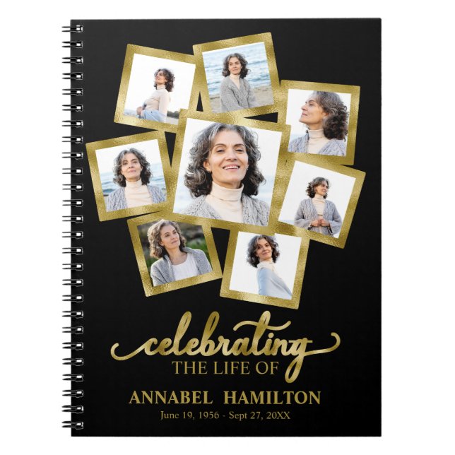 Cuaderno Collage de fotos Memorial Funeral Libro de Huésped (Frente)
