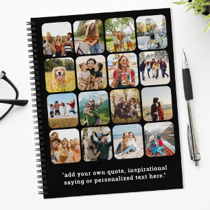 Cuaderno Collage de fotos Moderno De 16 Con Cita