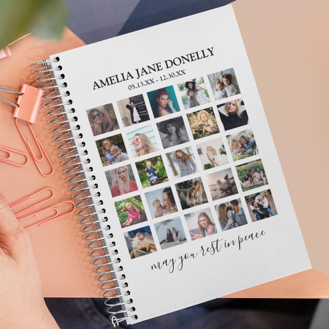 Cuaderno Collage de Fotos Moderno de Recuerdo para Invitado (Subido por el creador)