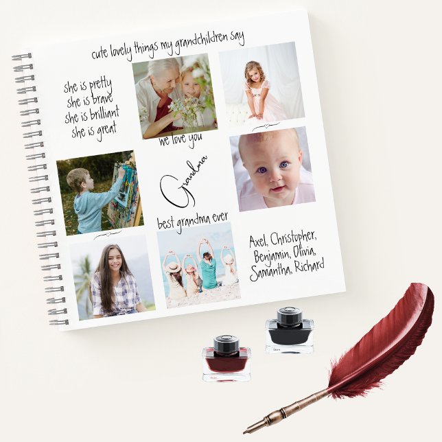 Cuaderno Collage de fotos moderno te queremos a la mejor ab (Subido por el creador)