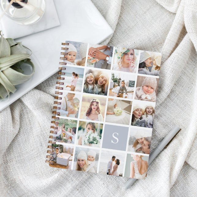 Cuaderno Collage de fotos Monograma de niebla (Subido por el creador)