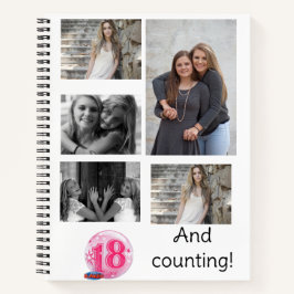 Cuaderno Collage de fotos personalizado 5 | 18.º cumpleaños