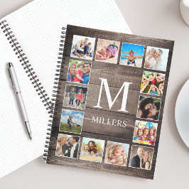 Cuaderno Collage de fotos personalizado Familia Rustic Farm