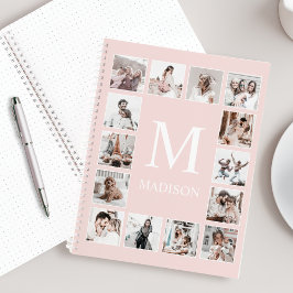 Cuaderno Collage de fotos personalizado rosa personalizado