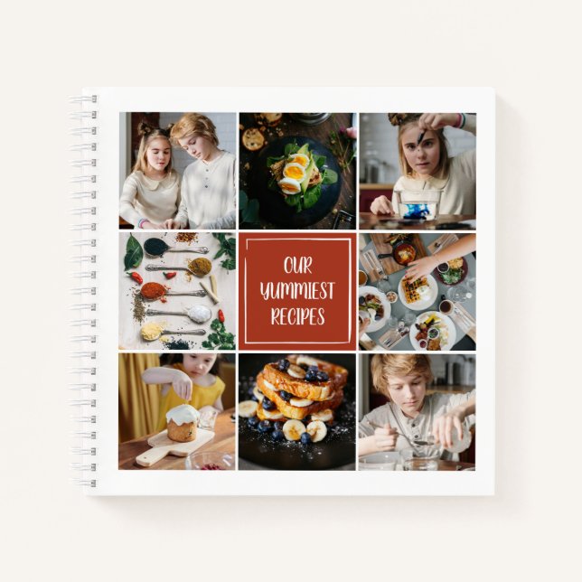 Cuaderno Collage de fotos Terracotta 8 Recetas Familiares (Anverso)