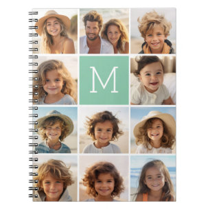 Cuaderno Collage de fotos único con monograma personalizado