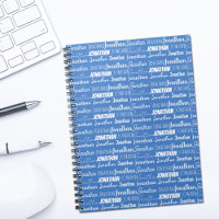 Collage de fuente de nombre azul personalizado gen