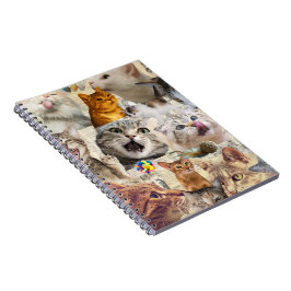 Cuaderno Collage de gatos y juguetes