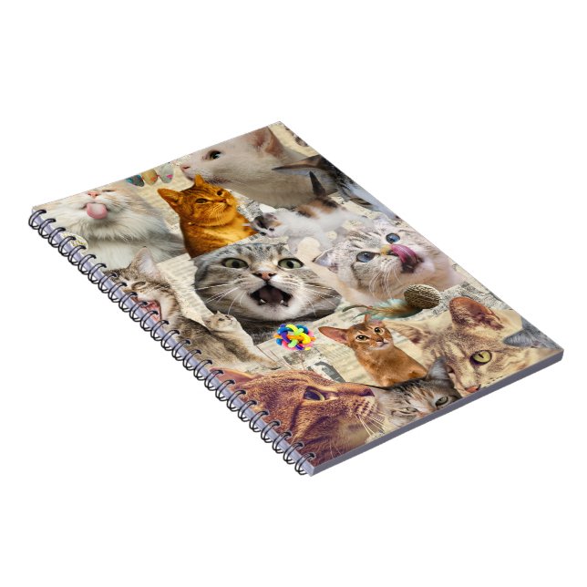 Cuaderno Collage de gatos y juguetes (Lado Derecho)