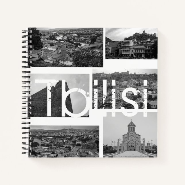 Cuaderno Collage de la ciudad de arquitectura de Tiflis Geo (Anverso)