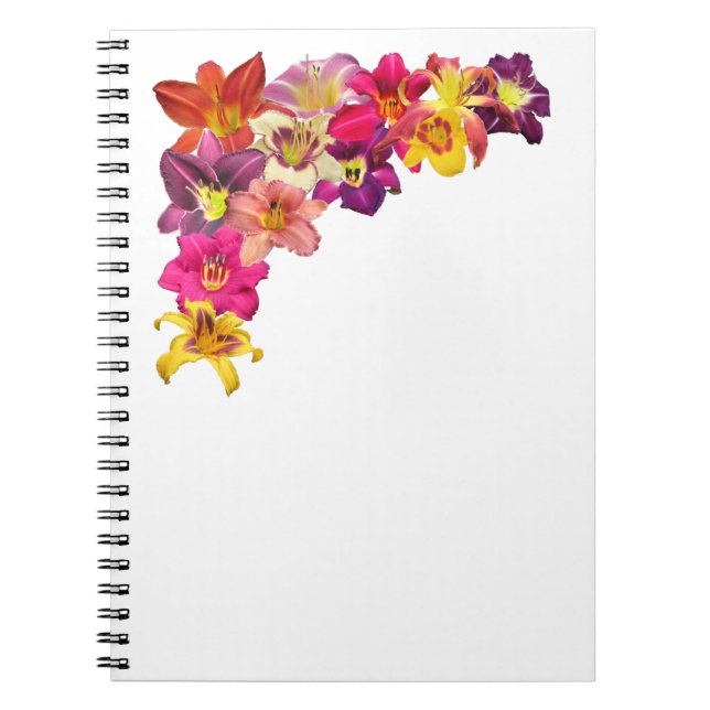 Cuaderno Collage de la esquina del Daylily (Frente)