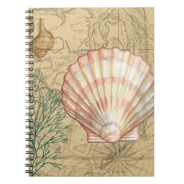 Cuaderno Collage de mapas costeros (Frente)