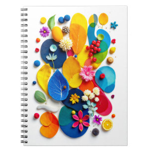 Cuaderno Collage de Medios Mixtos Floral Abstracto Brillant