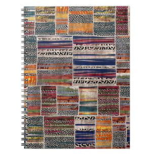 Cuaderno Collage de mosaico: patrón de tejido mixto.