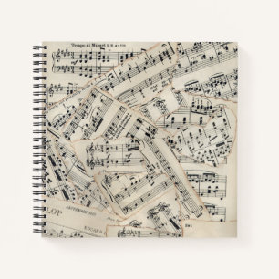 Cuaderno Collage de papel de hoja de vintage