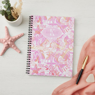 Cuaderno Collage de Playa Náutica Rosa Caliente ID840