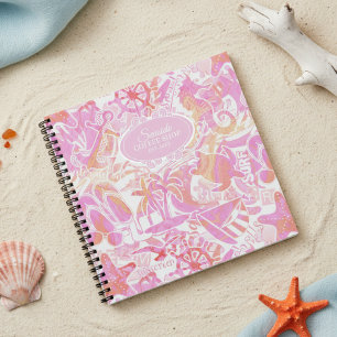 Cuaderno Collage de Playa Náutica Rosa Caliente ID840