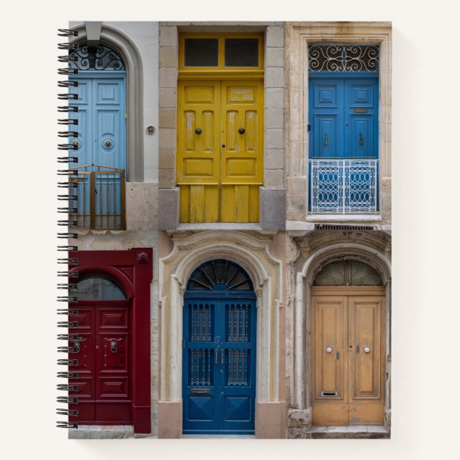 Cuaderno Collage de puertas delanteras de colores (Anverso)