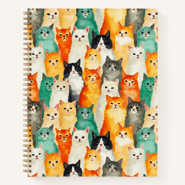 Cuaderno Collage de Watercolor Cats Journal (Anverso)