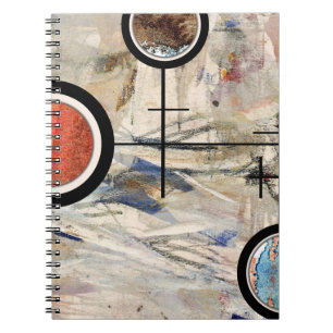 Cuaderno collage del arte abstracto, técnicas mixtas y