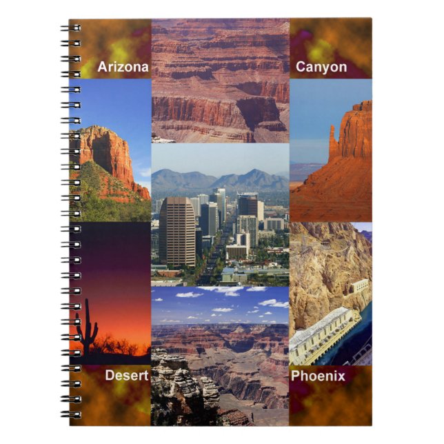 Cuaderno Collage del desierto de Arizona (Frente)