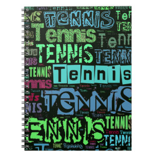 Cuaderno Collage del texto del tenis
