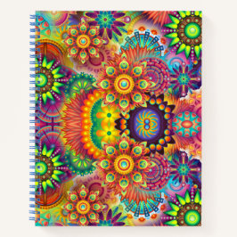 Cuaderno Collage Floral Mandala Psicodélico