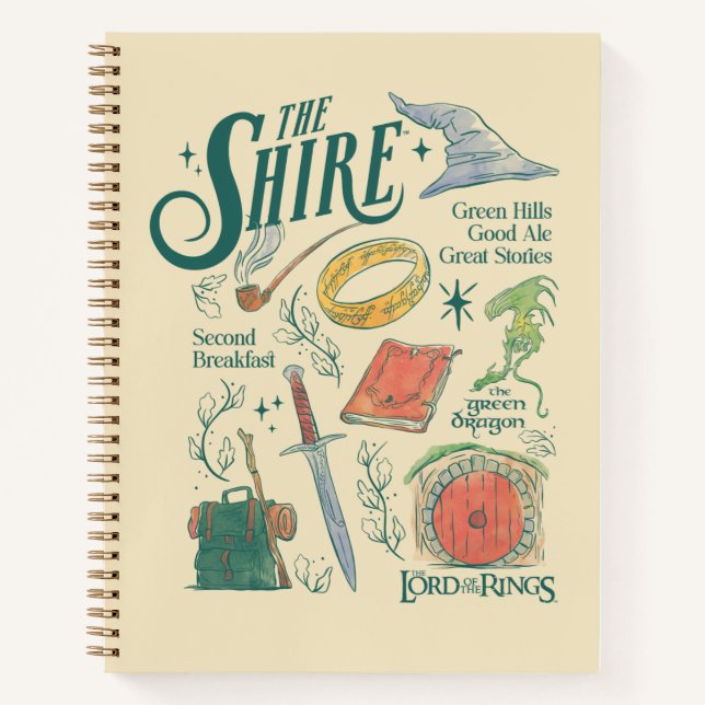 Cuaderno Collage Gráfico de Acuarela THE SHIRE™ (Anverso)