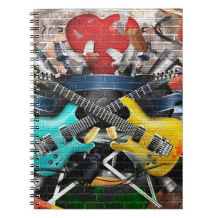 Cuaderno Collage musical: Fondo rítmico colorido.