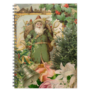 Cuaderno Collage Navideño de Santa Verde del Viejo Mundo An