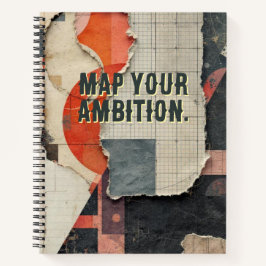 Cuaderno Collage of Ambition | Mixed Media Goal Setting Art