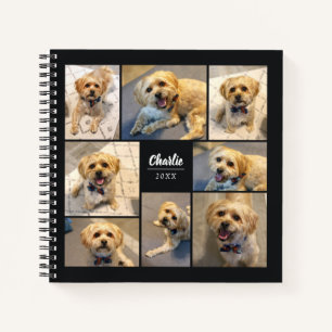 Cuaderno Collage simple de 8 Mascotas de fotografía   Negr